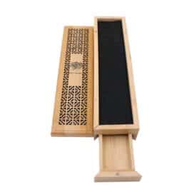 Bakhoor BoSidin -Oud Arabic Incense Burner Wooden Holder with Stick Storage Tray for Home, Office, Car and Gift – A12