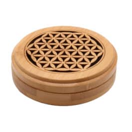 Bakhoor BoSidin – Luxury Bakhoor Incense Gift Set with Round Wooden Incense Burner and Incense Stick Coil Shape – A24