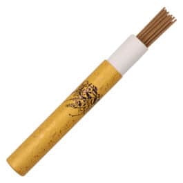 A48W – Bakhoor BoSidin Cambodian Oud Incense with Wooden Incense Burner – 20 Incense Sticks – White