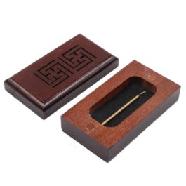 Bakhoor Bosidin- 12 sets Wooden Oud Incense Burner Mini Set with 10pcs 2mm Oud Sticks – A58-1-BW-12
