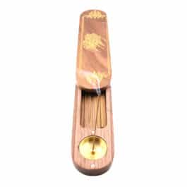 Bakhoor Bosidin – Cambodian Oud Incense Sticks 20pcs and Wooden Incense Burner – A80-1