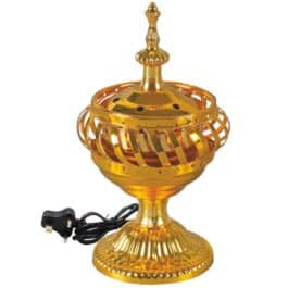Bakhoor BoSidin –  Oud Incense Burner Mabkhara Electric Gold  – WF-076-1-G