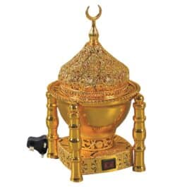 Bakhoor BoSidin – Luxurious Design Oud Incense Burner Mabkhara Electric Gold  – WF-A032