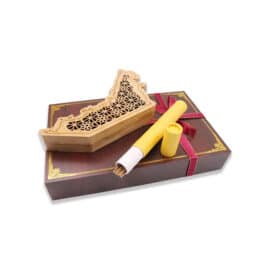 Bakhoor Bosidin- Luxury Oud Incense Burner UAE Map Design with 20pcs 1.4mm Oud Sticks – A29-1S