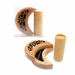 Bakhoor BoSidin – Mini Incense Gift Set Moon Design Wooden Burner – A26S