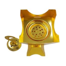 Metal Oud Incense Burner Gold Ramadan Design with Top Moon Cover- T117