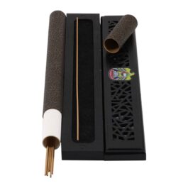 Bakhoor BoSidin – Oud Incense Gift Set with 20 Pcs Incense Sticks with Wooden Incense Burner – A40