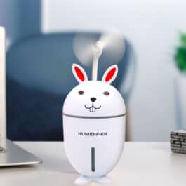 Mini Air Humidifier USB Aroma Diffuser Cute Rabbit Design with Fan and Light – KJR-050