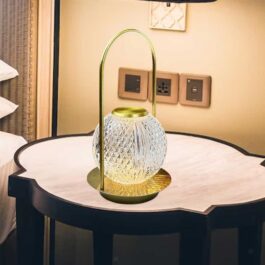 Luxury Modern Round Crystal LED Lamp Touch Control Dimmable Table Lamp For Home, Restaurant, Bar Decor – S1