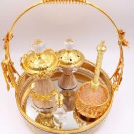 Golden Premium Incense Burner Set for Home Fragrance and Decore- MK855
