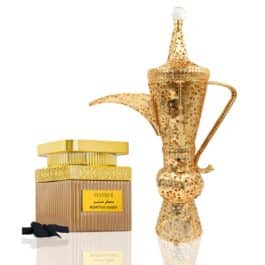 Luxurious Metal Incense Burner 47 cm Pot Design with Free Bakhoor 50g for Ramadan Gift