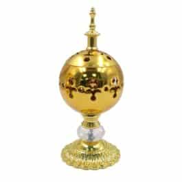 Bakhoor BoSidin – Stylish Mini Incense Oud Burner Gold/Bronze- WF015