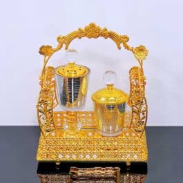 Golden Premium Incense Burner Set for Home Fragrance and Decore- MK1321
