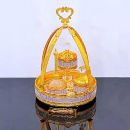 Golden Premium Incense Burner Set for Home Fragrance and Decore- MK1325