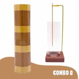 Bakhoor BoSidin – Cambodian Incense Sticks 200g with Modern Ash Catcher Incense Holder – Combo Q