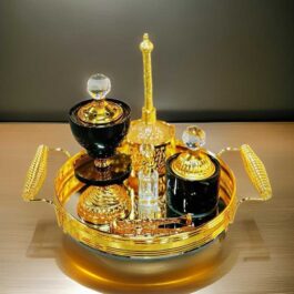 Golden Premium Incense Burner Set for Home Fragrance and Decore-MK1852