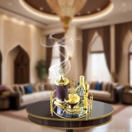 Golden Premium Incense Burner Set for Home Fragrance and Decore-W3010