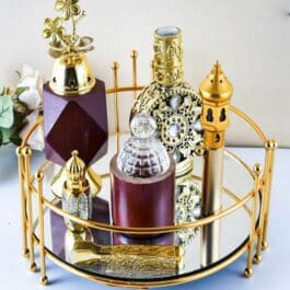 Golden Premium Incense Burner Set for Home Fragrance and Decore-W3012