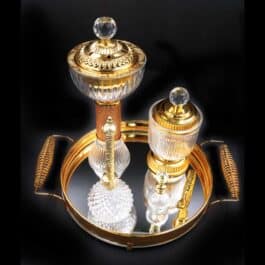 Golden Premium Incense Burner Set for Home Fragrance and Decore- MK1845