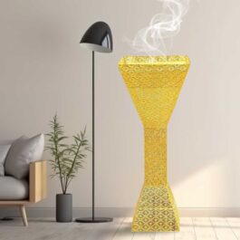 Bakhoor BoSidin – Extra Large Bukhoor Incense Burner 102 cm tall Decorative Arabic Style Oud Holder Charcoal Censer Gold/Silver- MK8122