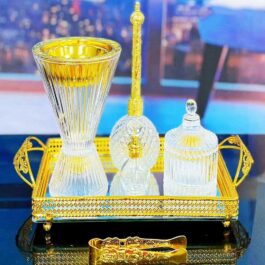 Elegant Bakhoor Oud Incense Glass Burner Set for Home Fragrance and Decore-WXY355