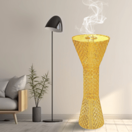 Bakhoor BoSidin – Extra Large Incense Burner 102 cm tall Decorative Arabic Style Oud Holder Charcoal Censer Gold/Silver- MK8121