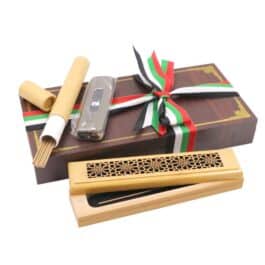 Bakhoor BoSidin – Cambodian Oud Bakhoor Incense Gift Box with UAE Ribbon A19-1 for National Day Gifts