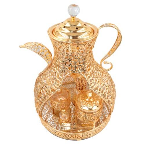 Luxurious Metal Incense Burner Set Pot Design Best for Ramadan, Home Fragrance and Decore - DT-008 - Image 4