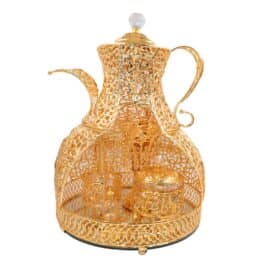 Luxurious Metal Incense Burner Set Pot Design Best for Ramadan, Home Fragrance and Decore – DT-008