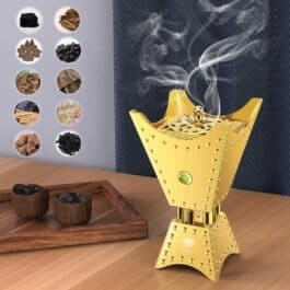 Upgraded Electronic Incense Burner, Cordless Oud Censer Rechargeable Aromatherapy Machine Arabic Incense Holder – X024