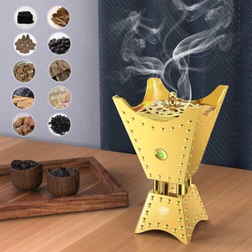 Upgraded Electronic Incense Burner, Cordless Oud Censer Rechargeable Aromatherapy Machine Arabic Incense Holder - X024 - Image 2