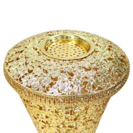 Bakhoor BoSidin – Large Size Bukhoor Incense Burner 100 cm tall Floor-Standing Oud Holder Charcoal Censer Gold- 848