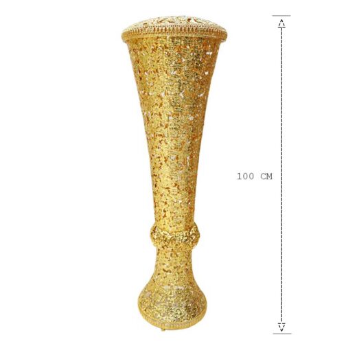 Bakhoor BoSidin - Large Size Bukhoor Incense Burner 100 cm tall Floor-Standing Oud Holder Charcoal Censer Gold- 848 - Image 3