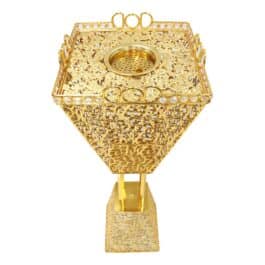 Bakhoor BoSidin – Large Size Bukhoor Incense Burner 100 cm tall Floor-Standing Oud Holder Charcoal Censer Gold- 855