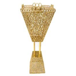 Bakhoor BoSidin – Large Size Bukhoor Incense Burner 100 cm tall Floor-Standing Oud Holder Charcoal Censer Gold- 855