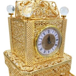 Big size Incense Burner 105 cm tall Clock Royal Tower Design Floor-Standing Oud Holder Charcoal Censer Gold for Home Office Decore