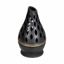 Elegant Arabian Style Resin Incense Burner, Bakhoor Oud Holder with Metal Tray Censer for Yoga, Aromatherapy, Bedroom, Home & Office – ZP069