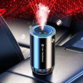 Smart Starry Projection Car Aroma Diffuser, Large Capacity Rechargeable Air Freshener USB Cool Mist Mini Portable Humidifier Diffuser for Car Home Office Bedroom – P35