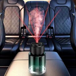 Smart Starry Projection Car Aroma Glass Diffuser, 160ml Large Capacity Rechargeable Air Freshener USB Cool Mist Mini Portable Humidifier Diffuser for Car Home Office Bedroom – P47