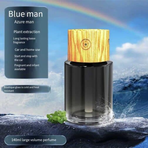 ⁦Smart Starry Projection Car Aroma Glass Diffuser, 140ml Wooden Top Rechargeable Air Freshener USB Cool Mist Mini Portable Humidifier Diffuser for Car Home Office Bedroom - P55⁩ - الصورة ⁦4⁩