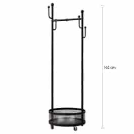 Clothes Incense Burner Stand – 165cm Tall High Quality Bakhoor Burner Stand Hanger with Oud Incense Holders and Accessories – W3950<span> – </span>Black
