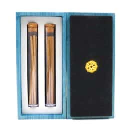 Premium Cambodian Oud Incense Gift Set – Dual Size Sticks in Tubes with Beautiful Holder Pure Agarwood Fragrance in Elegant Box