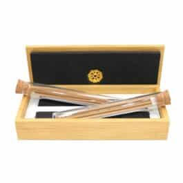 Premium Cambodian Oud Incense Gift Set – Dual Size Sticks in Tubes with Beautiful Holder Pure Agarwood Fragrance in Elegant Box<span> – </span>Yellow