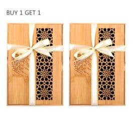 Buy 1 Get 1 Offer – Wooden Incense Oud Bakhoor Burner Gift Box with Incense Sticks 10pcs 3mm Oud – A82S