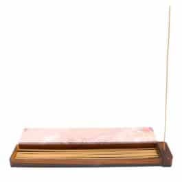 Elegant Cambodian Oud Incense Sticks 20pcs 1.3mm Gift Set with Built-In Holder – Premium Agarwood Fragrance in Artistic Box – A96