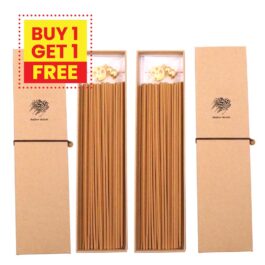Buy 1 Get 1 – Cambodian Oud Incense Sticks, 3mm, 50 Grams, With 2pcs Copper Oud Holder Gift Set – A64-1
