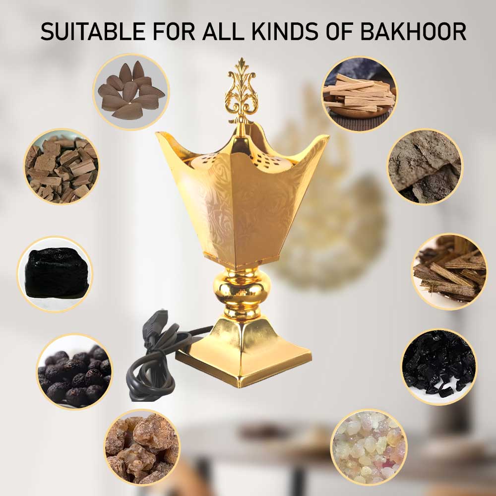 Premium Electric Incense Oud Holder Luxurious design for Home and Office Fragrance - WD6947 - Image 3