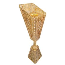 Bakhoor BoSidin – Large Size Bukhoor Incense Burner 100 cm tall Floor-Standing Oud Holder Charcoal Censer Gold- 866