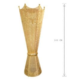 Bakhoor BoSidin – Large Size Bukhoor Incense Burner 100 cm tall Floor-Standing Oud Holder Charcoal Censer Gold/Silver- 868