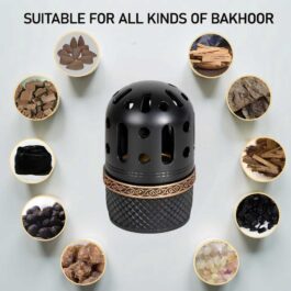 Elegant Arabian Style Resin Incense Burner, Bakhoor Oud Holder with Metal Tray Censer for Yoga, Aromatherapy, Bedroom, Home & Office – ZP074